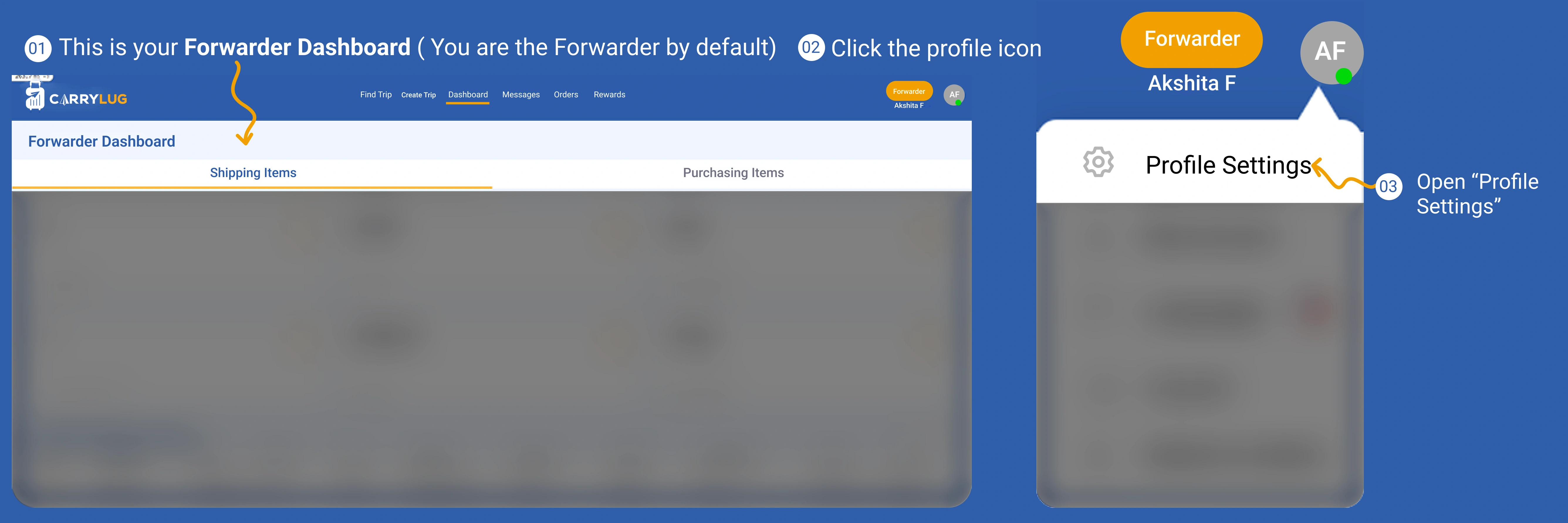 Forwarder guide step image