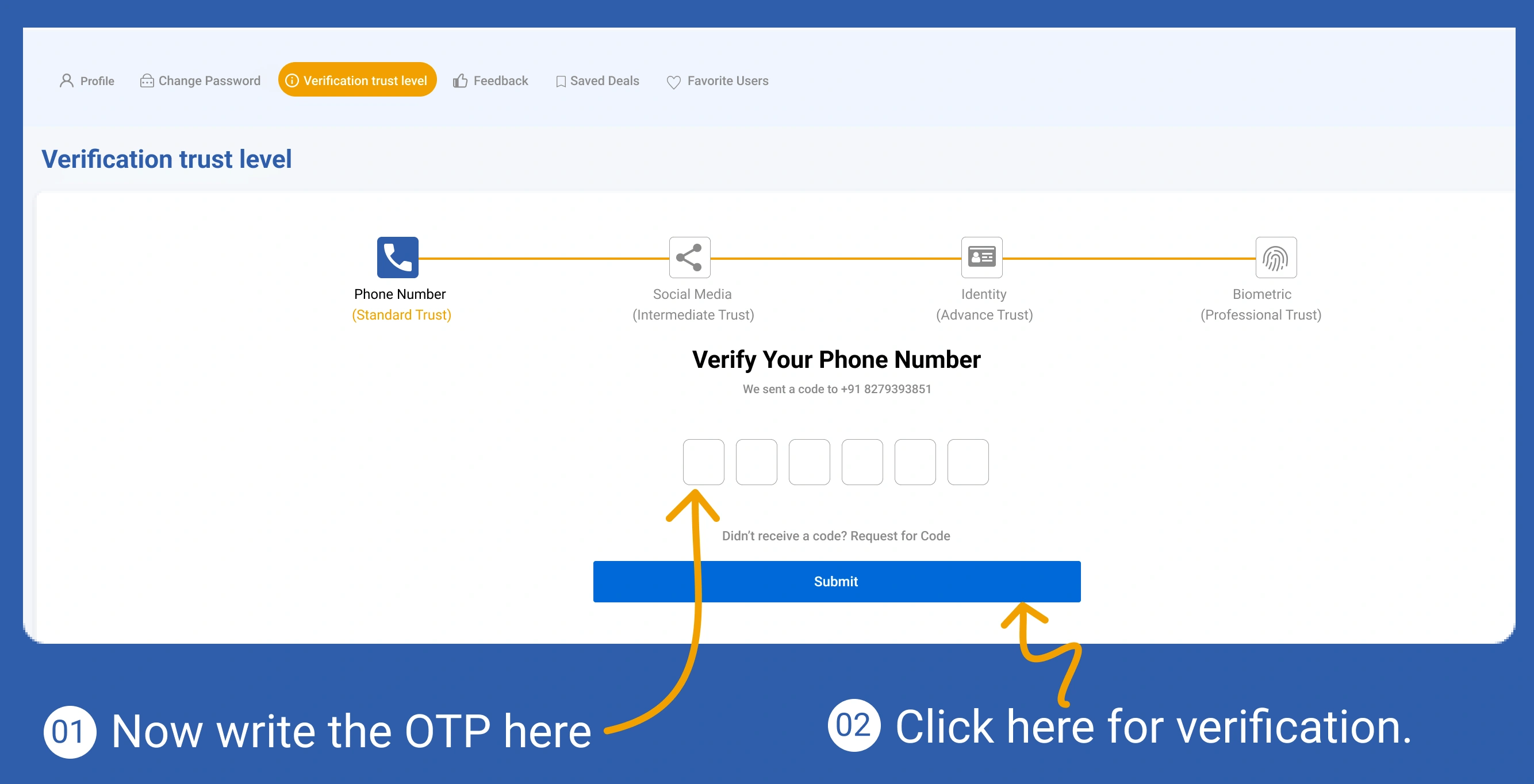 Sender guide step image