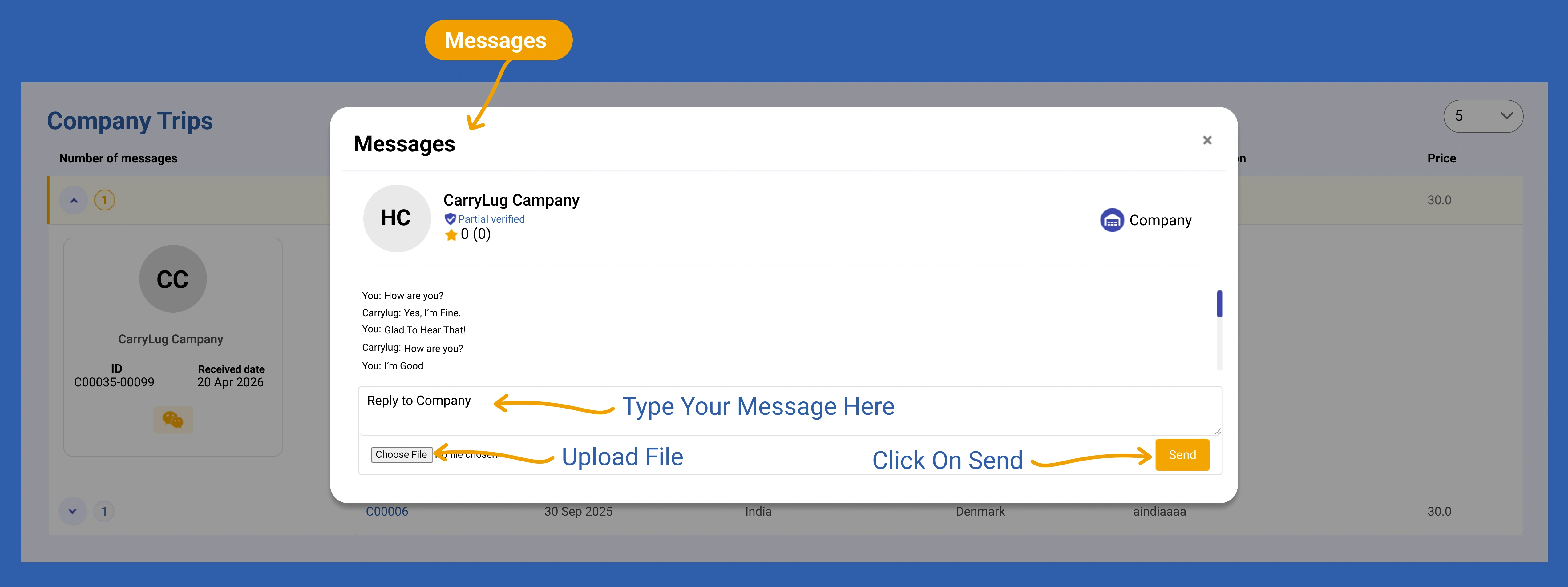 Sender guide step image