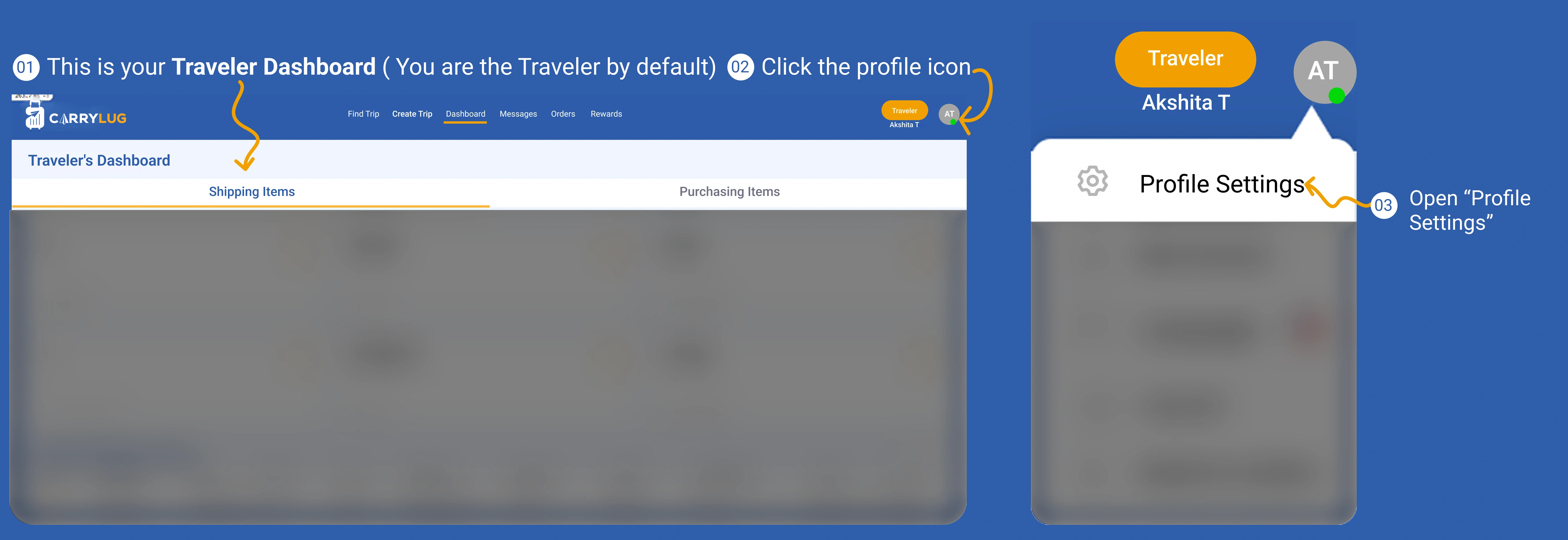 Traveler guide step image
